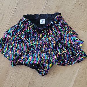 Welaken Kids Black Sequin Dance Shorts